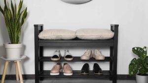 Banc de rangement pour chaussures