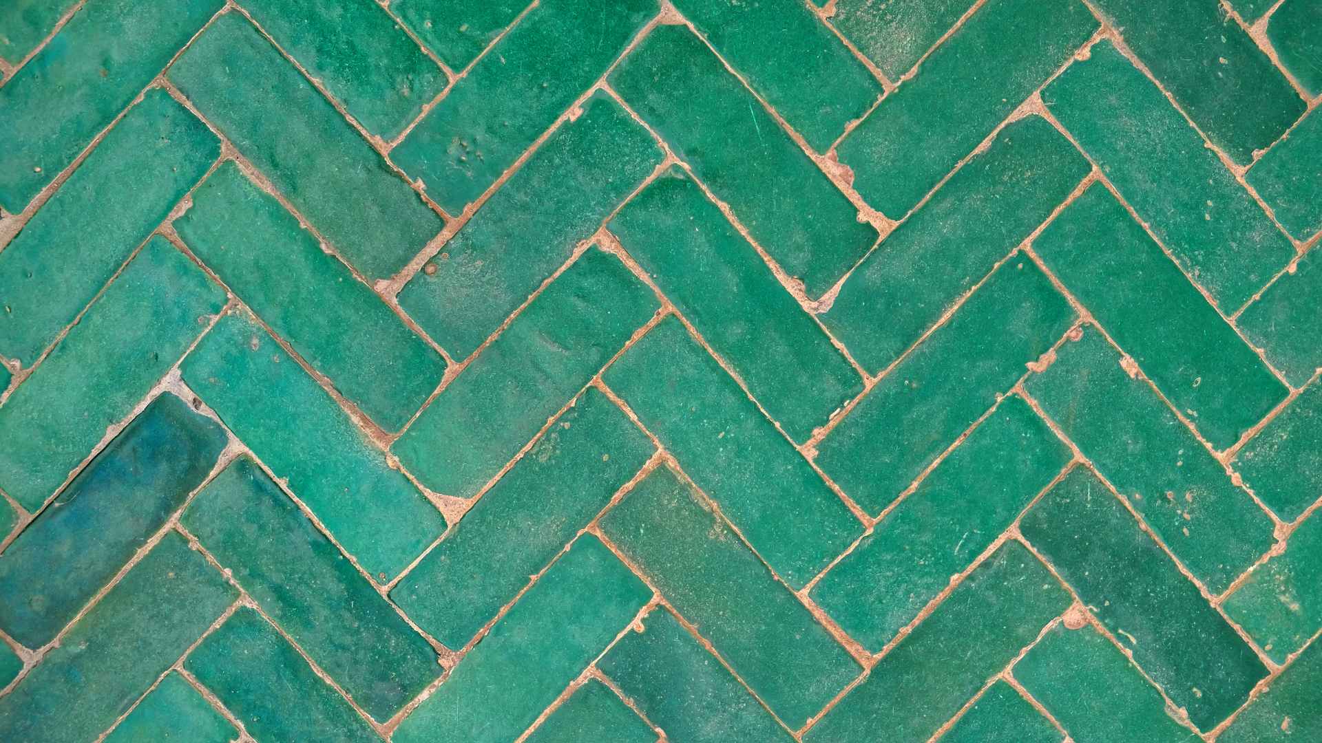 Carreaux de céramique verte